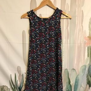Vintage flowery black dress